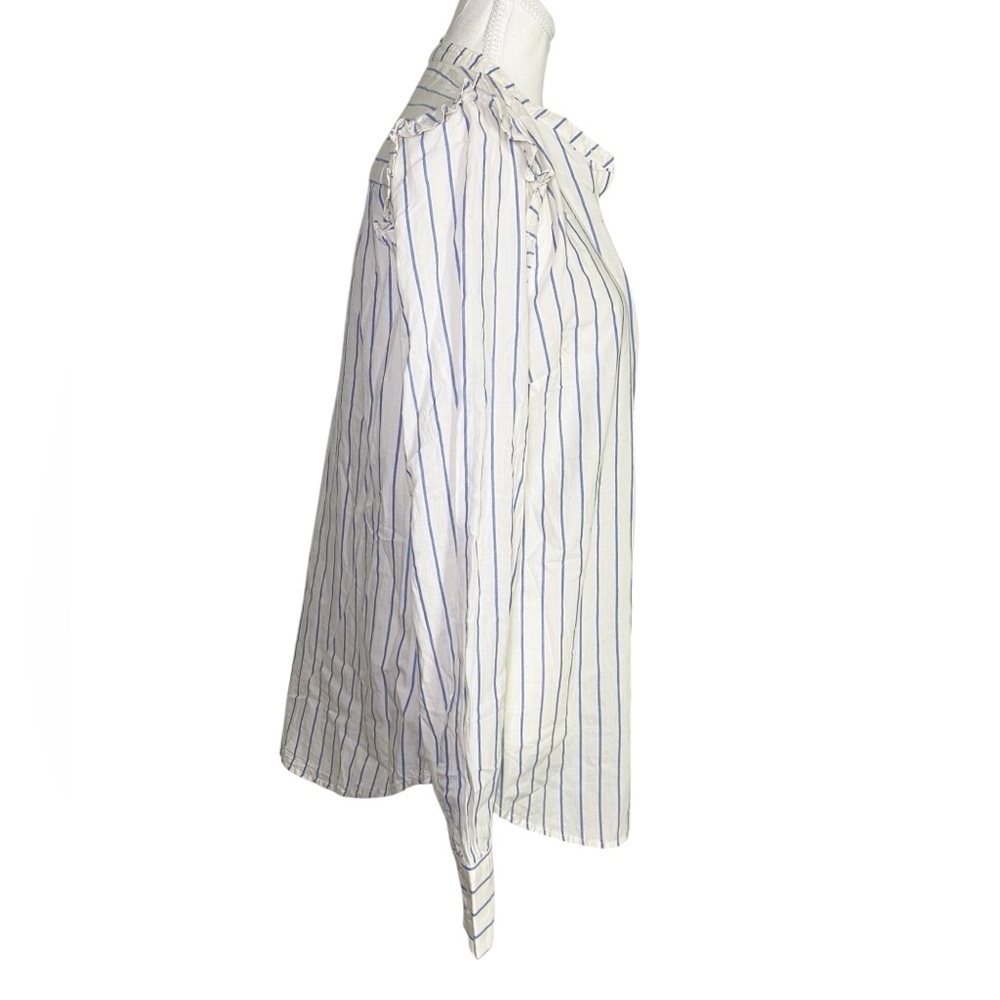 Old Navy Blue and White Pin Striped Shirt NWT - Picture 3 of 14